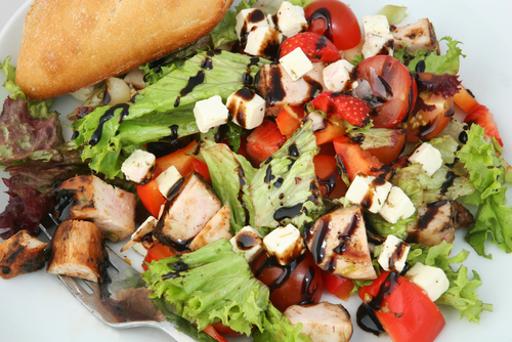 Chicken and Strawberry Salad with Balsamic Dressing