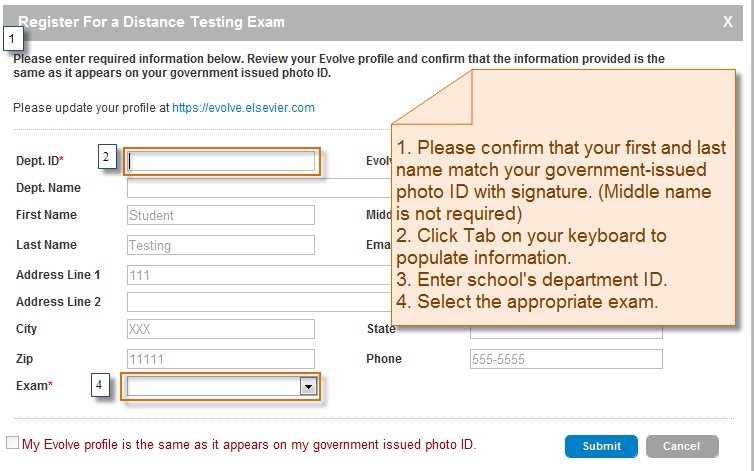 HESI Register for a Distance Testing Exam