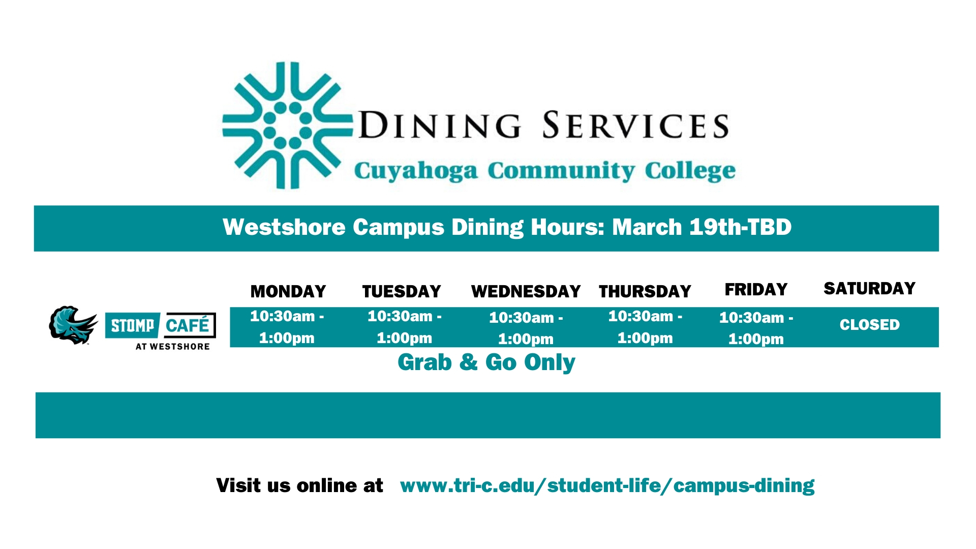 Westshore Hours of Operation