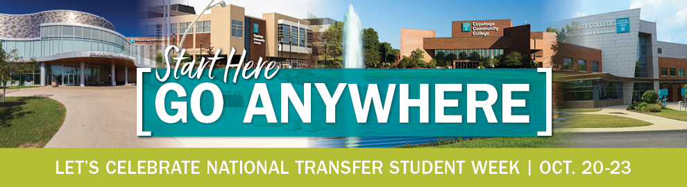Start Here Go Anywhere National Transfer Student Week Graphic