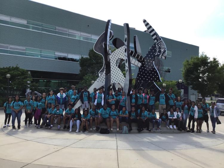 UB Scholars visiting the African American History Museum in Detroit, Michigan