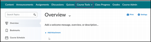 Course Tools, Overview