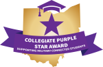 An Emblem of the Collegiate Purple Star Award 