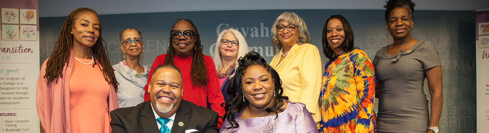 Women in Transition lined up in group photo