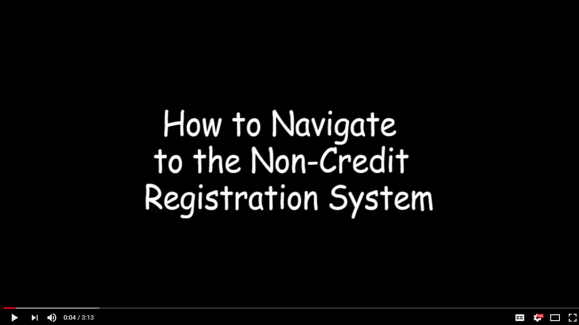 How to Navigate Non-credit Registration