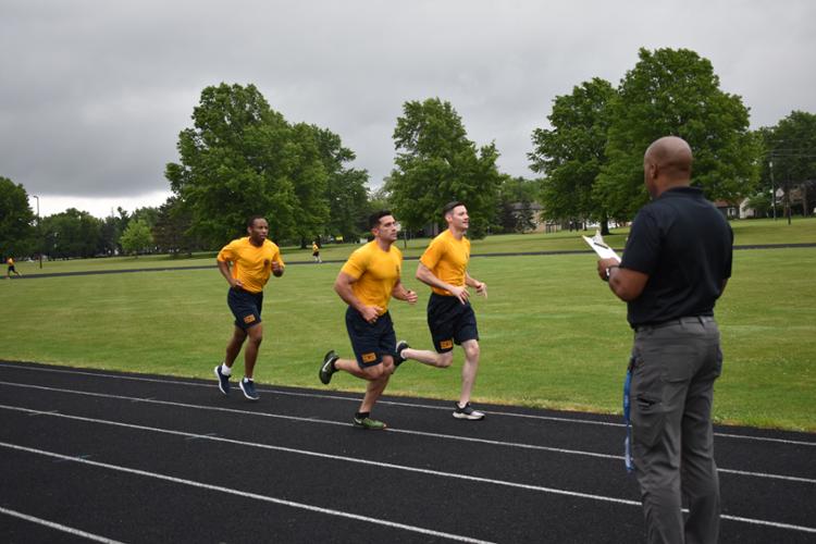 Cadets jogging during Physical Agility training.